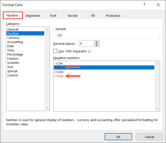 cách hiển thị số âm dưới dạng đỏ trong Excel-2 được nén - Help Desk Geek Cách hiển thị số âm màu đỏ trong Excel hình 3