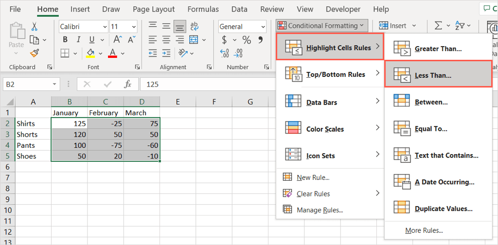 cách hiển thị số âm dưới dạng đỏ trong excel-6 được nén - Help Desk Geek Cách hiển thị số âm màu đỏ trong Excel hình 7