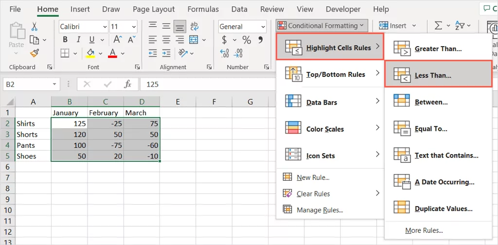 cách hiển thị số âm dưới dạng đỏ trong excel-6 được nén - Help Desk Geek Cách hiển thị số âm màu đỏ trong Excel hình 7