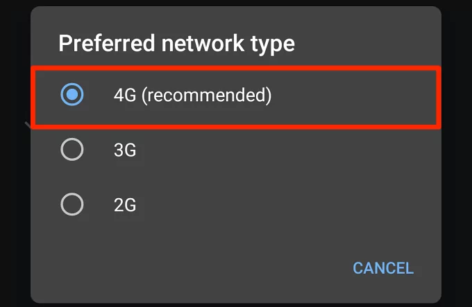 04-recommends-network-type-android - Mẹo công nghệ trực tuyến Kiểm tra loại mạng ưa thích của bạn