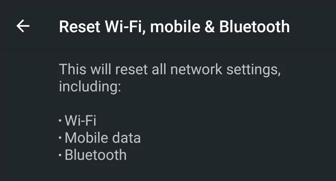 10-reset-network-settings-android - Mẹo kỹ thuật trực tuyến đặt lại Wi-Fi, điện thoại di động hoặc bluetooth
