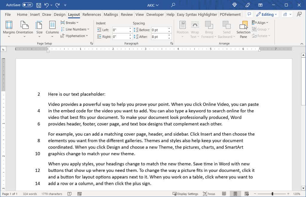 cách thêm số dòng trong Microsoft Word-6-nén-2 - Help Desk Geek Cách thêm số dòng trong Microsoft Word ảnh 6