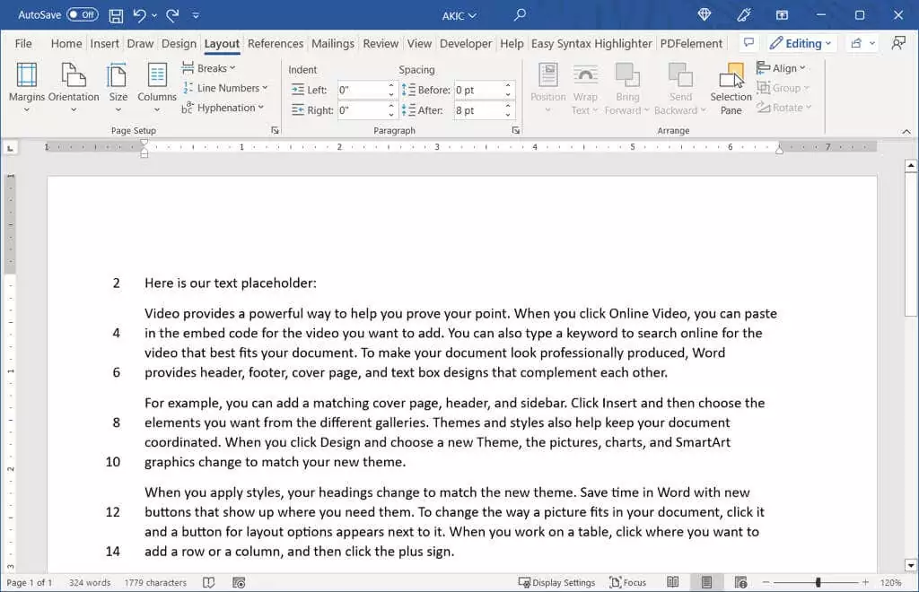 cách thêm số dòng trong Microsoft Word-6-nén-2 - Help Desk Geek Cách thêm số dòng trong Microsoft Word ảnh 6
