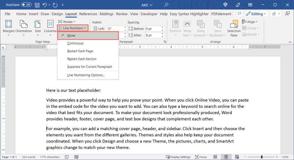 cách thêm số dòng trong Microsoft Word-7-nén-2 - Help Desk Geek Cách thêm số dòng trong Microsoft Word ảnh 7