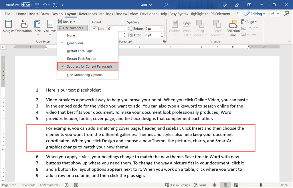 cách thêm số dòng trong Microsoft Word-8-nén-2 - Help Desk Geek Cách thêm số dòng trong Microsoft Word ảnh 8