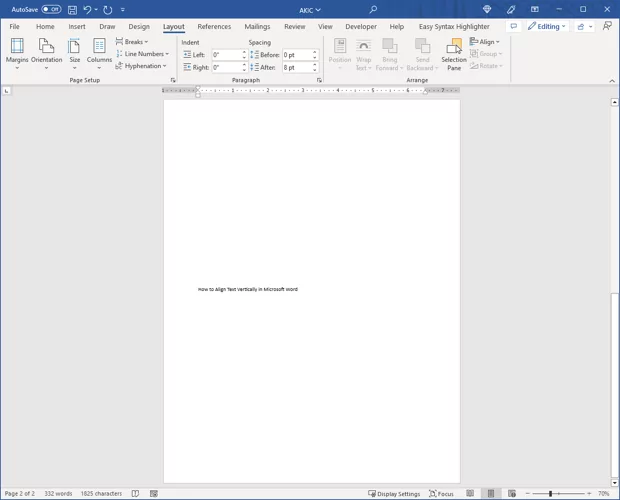 cách nén-căn chỉnh-văn bản-trong-microsoft-word-10 theo chiều dọc - Help Desk Geek Cách căn chỉnh văn bản theo chiều dọc trong Microsoft Word hình 10