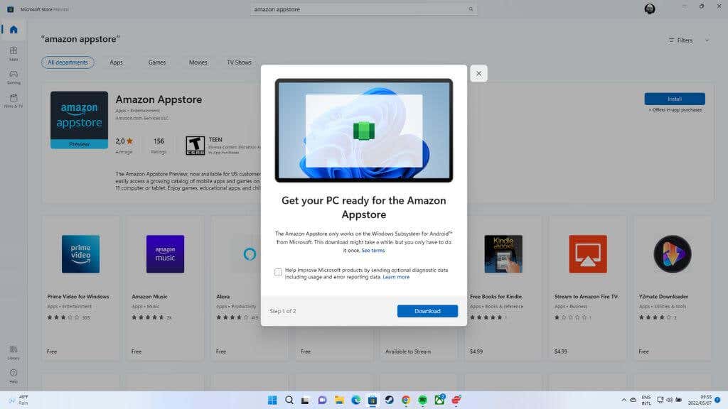 7-WSA - Người đam mê bộ phận trợ giúp Ứng dụng Windows 11 và Android: Vẫn chưa hoàn thiện hình 7