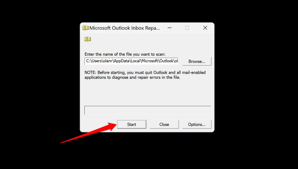 cách sửa chữa-pst-microsoft-outlook-windows - Bộ phận trợ giúp Geek Công cụ sửa chữa hộp thư đến Microsoft Outlook trong Windows 11