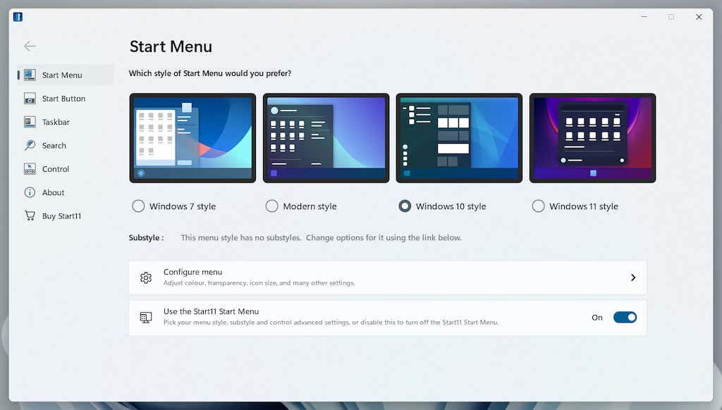 08-Start-Menu-Styles - Help Desk Geek Cách Tùy chỉnh Start Menu Windows 11 hình 9