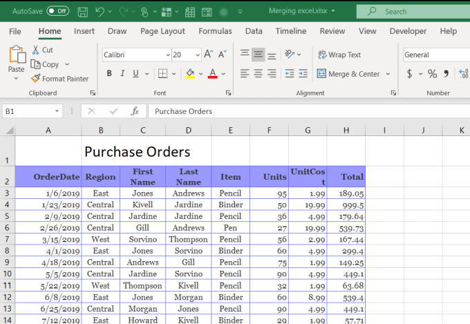 tạo-trang-tiêu đề - Help Desk Geek Cách Gộp Ô, Cột, Hàng Trong Excel Hình 2