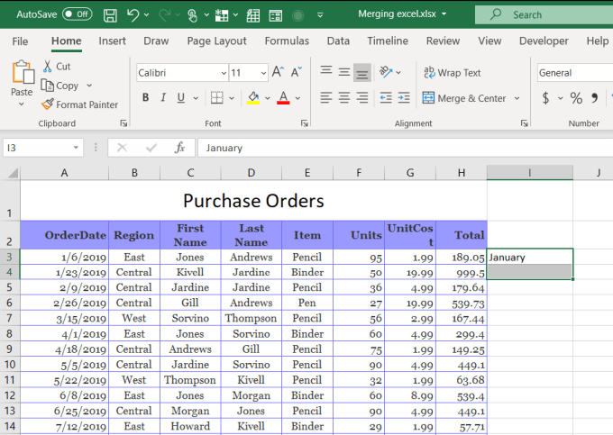 chọn ô bên phải - Help Desk Geek Cách Gộp Ô, Cột, Hàng Trong Excel Hình 6