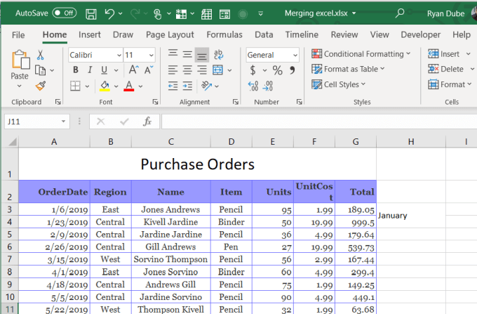 merge-cells-into-one-1 - Help Desk Geek Cách Gộp Ô, Cột, Hàng Trong Excel Hình 15