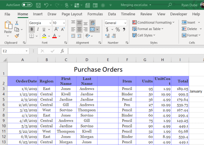 cột mới - Help Desk Geek Cách Gộp Ô, Cột, Hàng Trong Excel Hình 16