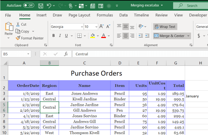 hàng hợp nhất - Help Desk Geek Cách Gộp Ô, Cột, Hàng Trong Excel Hình 24