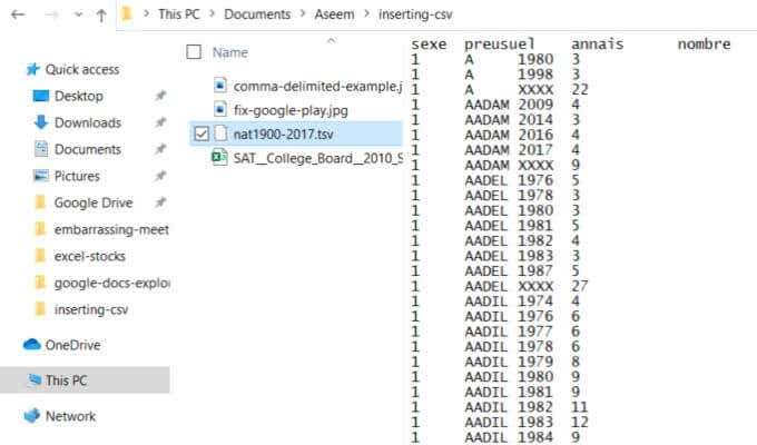 ví dụ được phân định bằng tab - Help Desk Geek Cách chèn CSV hoặc TSV vào bảng tính Excel hình ảnh 5