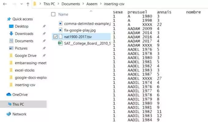 ví dụ được phân định bằng tab - Help Desk Geek Cách chèn CSV hoặc TSV vào bảng tính Excel hình ảnh 5
