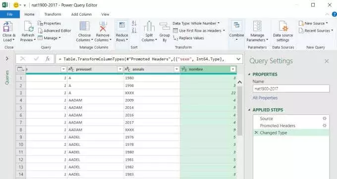 power-query-editor - Bộ phận trợ giúp Geek Cách chèn CSV hoặc TSV vào bảng tính Excel hình 10