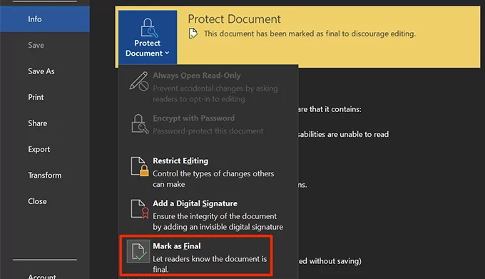 xóa-đánh dấu-cuối cùng - Help Desk Geek Cách hạn chế chỉnh sửa trên tài liệu Word ảnh 30