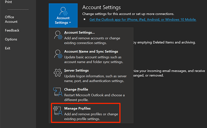 quản lý hồ sơ - Help Desk Geek Cách thay đổi mật khẩu Outlook của bạn hình ảnh 7