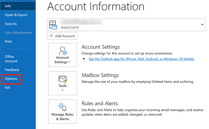 tùy chọn triển vọng - Help Desk Geek Cách khắc phục Outlook bị kẹt khi tải ảnh hồ sơ 5