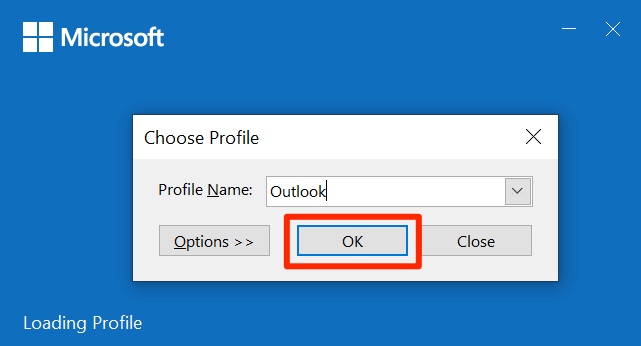 chọn hồ sơ - Help Desk Geek Cách khắc phục Outlook bị kẹt khi tải ảnh hồ sơ 4