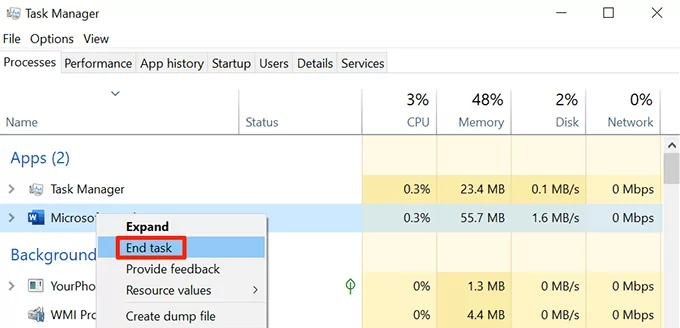 close-office-process - Bộ phận trợ giúp Geek Cách khắc phục Outlook bị kẹt khi tải ảnh hồ sơ 9