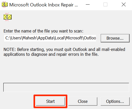 bắt đầu quét - Help Desk Geek Cách khắc phục Outlook bị kẹt khi tải ảnh hồ sơ 20