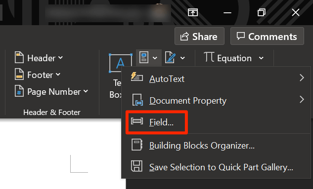 thêm trường - Help Desk Geek Cách hiển thị số từ trong Microsoft Word hình 11