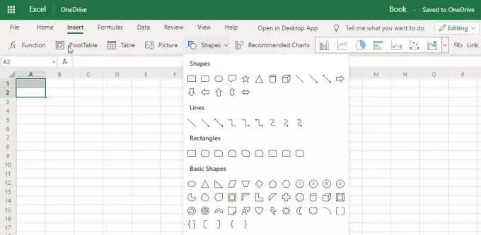 excel-online-insert-menu - Bộ phận trợ giúp Geek Sự khác biệt giữa Microsoft Excel Online và Excel For Desktop hình 4