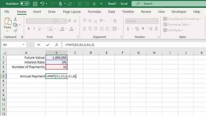 annuity-pmt-example - Bộ phận trợ giúp Geek Cách Sử Dụng Hàm PMT Trong Excel Hình 5