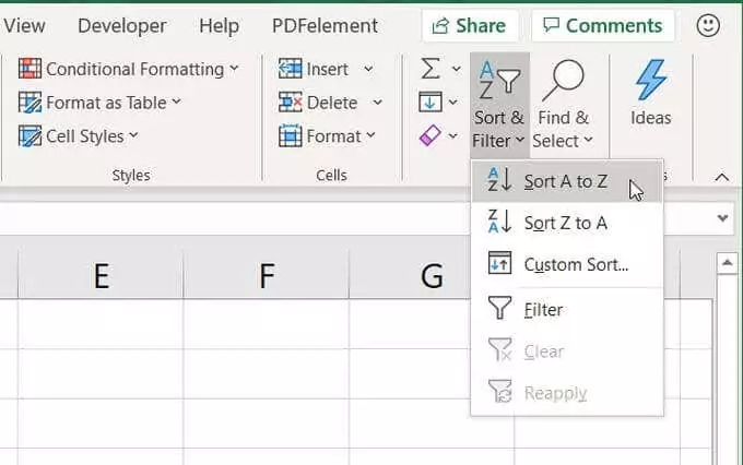 lựa chọn sắp xếp - Help Desk Geek Cách sắp xếp theo bảng chữ cái trong Excel hình 8