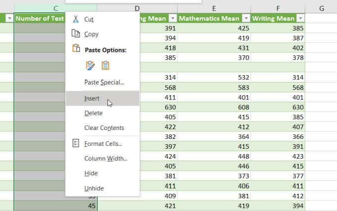 chèn cột - Help Desk Geek Cách Di Chuyển Cột Trong Excel Hình 2