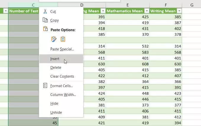 chèn cột - Help Desk Geek Cách Di Chuyển Cột Trong Excel Hình 2