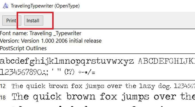 installfontfile - Bộ phận trợ giúp Geek Cách thêm phông chữ mới vào Microsoft Word hình 6