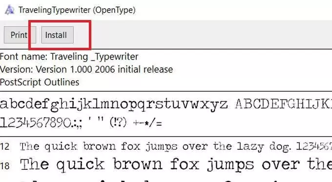 installfontfile - Bộ phận trợ giúp Geek Cách thêm phông chữ mới vào Microsoft Word hình 6