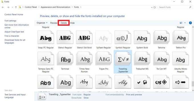 xóa - Bộ phận trợ giúp Geek Cách thêm phông chữ mới vào Microsoft Word hình 8