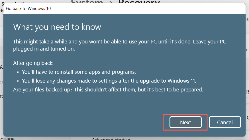 cách gỡ cài đặt-windows-11-and-roll-back-to-windows-10-7-nén - Help Desk Geek Cách gỡ cài đặt Windows 11 (và quay lại Windows 10) hình 7