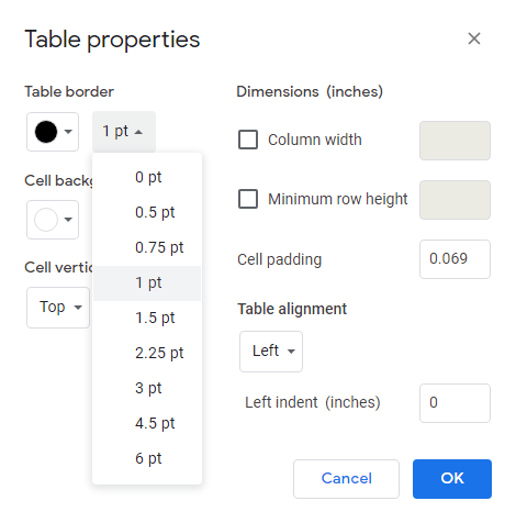 google-docs-table-property-border - Bộ phận trợ giúp Geek Cách xóa viền bảng trong Google Docs ảnh 4
