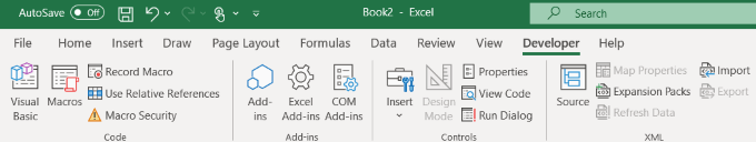 nhấp chuột vào tab nhà phát triển - Help Desk Geek Cách tạo macro hoặc tập lệnh VBA trong Excel hình 4