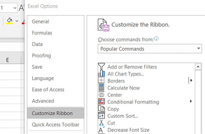 tùy chỉnh-ruy băng - Help Desk Geek Cách tạo macro hoặc tập lệnh VBA trong Excel hình 2