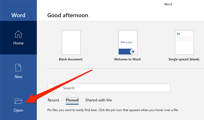 word-open-tab - Bộ phận trợ giúp Geek Cách xóa danh sách file đã mở gần đây trong Word ảnh 3