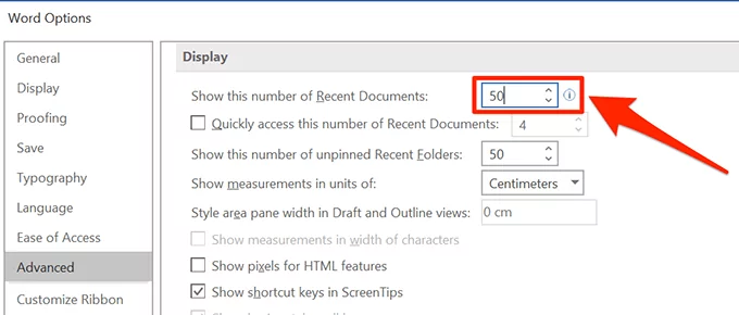 bật-gần đây-tài liệu-danh sách - Help Desk Geek Cách Xóa Danh Sách File Đã Mở Gần Đây Trong Word Hình 9