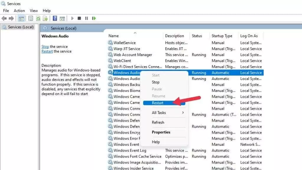 16-Services-3 - Người đam mê bộ phận trợ giúp Âm thanh Windows 11 không hoạt động? Cách sửa ảnh 16