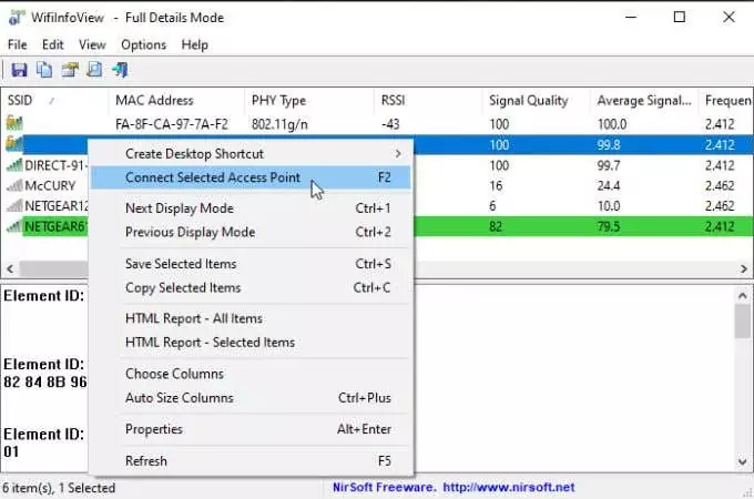 wifiinfoview-connect - Mẹo kỹ thuật trực tuyến Cách mọi người có thể nhìn thấy các mạng có SSID bị vô hiệu hóa image 2