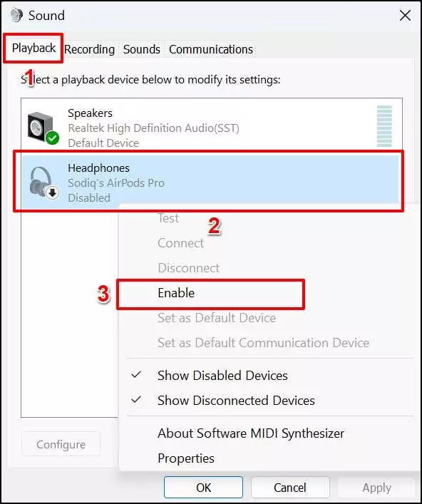 10-enable-tai nghe-windows-11-01 - Bộ phận trợ giúp Geek Tai nghe không hoạt động trên Windows 11? 10 Cách khắc phục Hãy thử hình 10