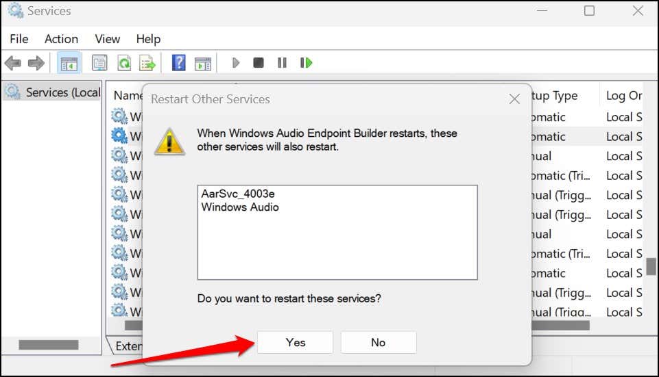 25-khởi động lại-windows-audio-endpoint-builder-windows-11 - Help Desk Geek Tai nghe không hoạt động trên Windows 11? 10 Cách khắc phục Hãy thử hình 26