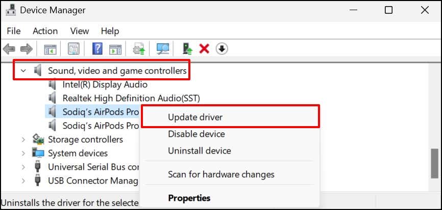 30-update-headphones-driver-windows-11 - Help Desk Geek Tai nghe không hoạt động trên Windows 11? 10 Cách khắc phục Hãy thử hình 31