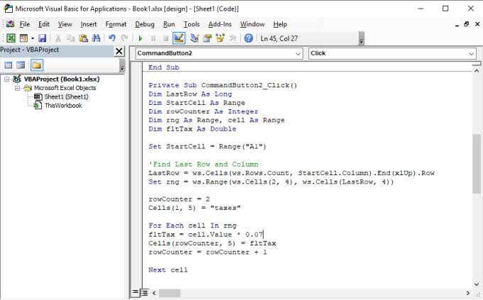 pushbutton-code - Bộ phận trợ giúp Geek Hướng dẫn VBA nâng cao cho MS Excel hình 9