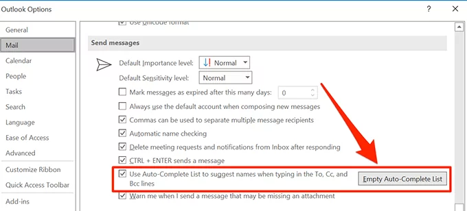 trống-tự động hoàn thành-cache - Bộ phận trợ giúp Geek Cách xóa bộ nhớ cache của Outlook hình ảnh 8