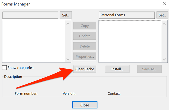 clear-outlook-form-cache - Bộ phận trợ giúp Geek Cách xóa bộ nhớ cache của Outlook hình 13